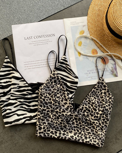 Hottie Zebra Çizgili Baskılı Atlet