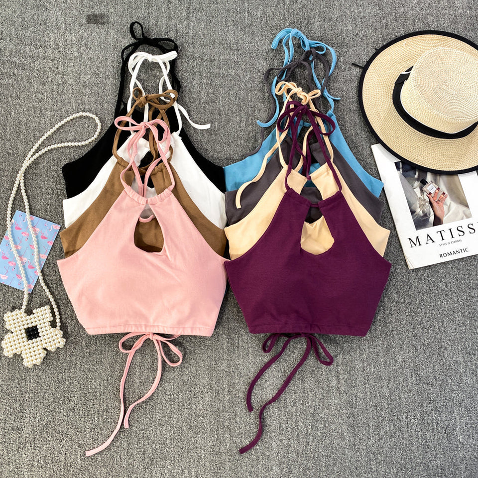 Seksi Sırt Açık Yastıklı Halter Atlet