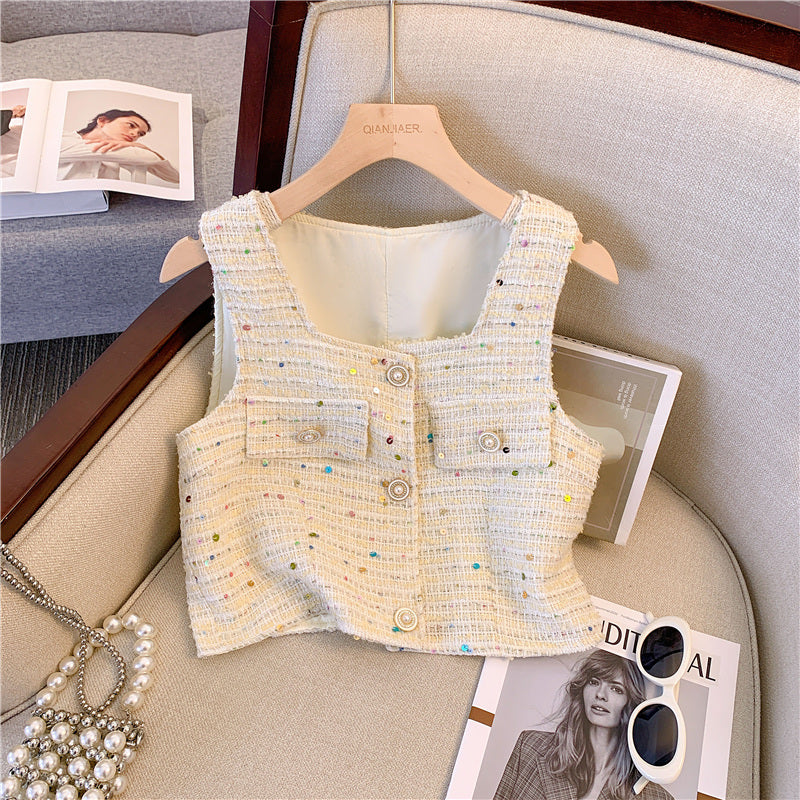 Cepli Kolsuz Tweed Hırka