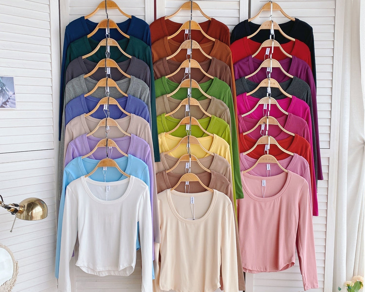 Basit Tasarım Şeker Renk T-Shirt