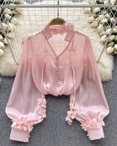 Kurumsal Dantel Saten Gömlek Ribbons ile