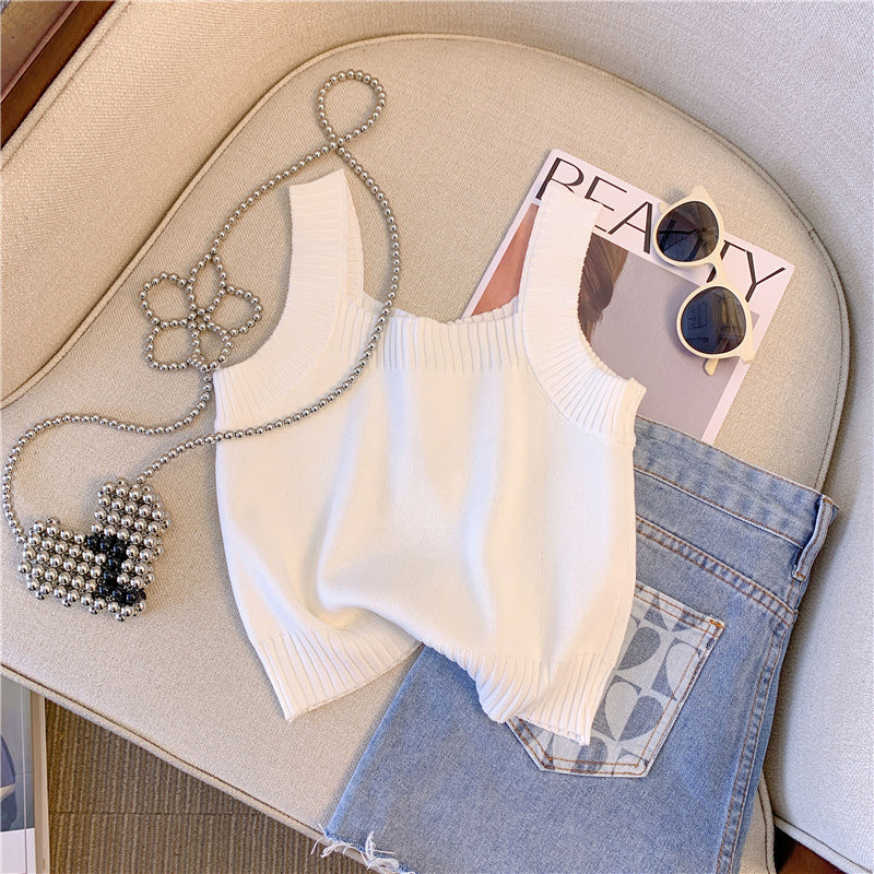 3D Ayı Dekoratif Örgü Atlet