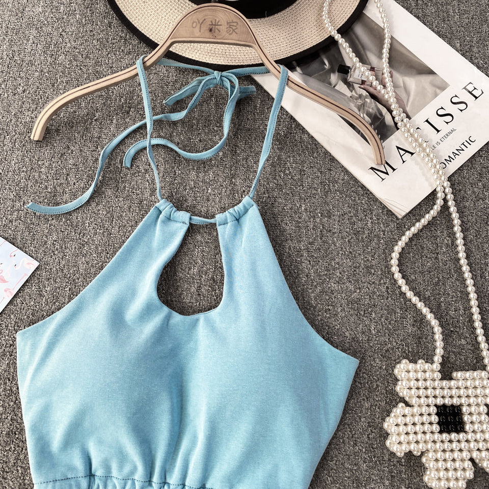 Seksi Sırt Açık Yastıklı Halter Atlet