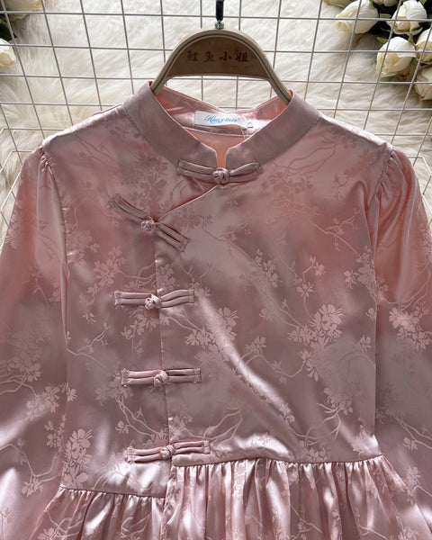 Çin Tarzı Volanlı Balon Kol Bluz