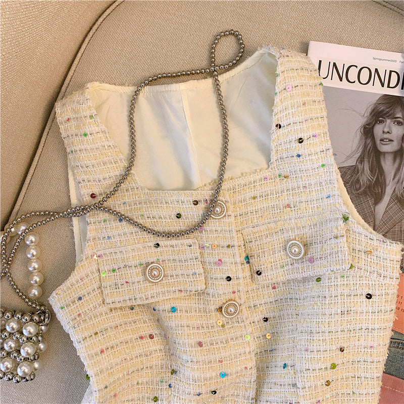 Cepli Kolsuz Tweed Hırka