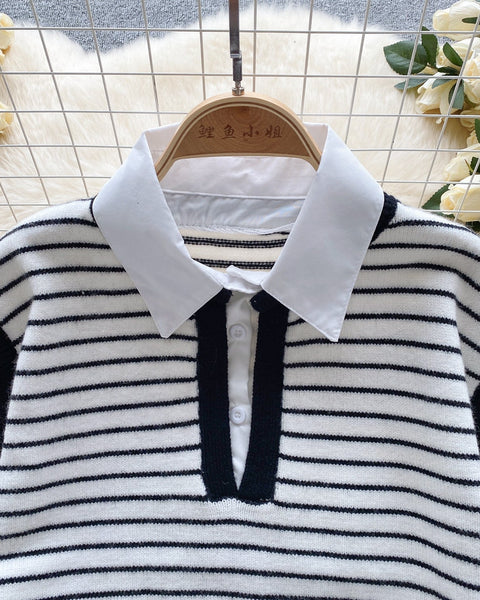 Sahte İki Parça Pachtwork Şerit Üst