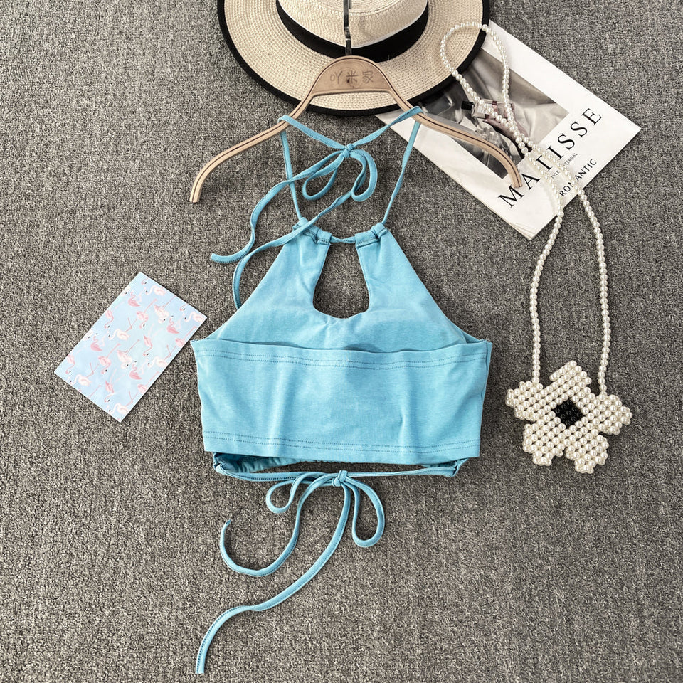 Seksi Sırt Açık Yastıklı Halter Atlet