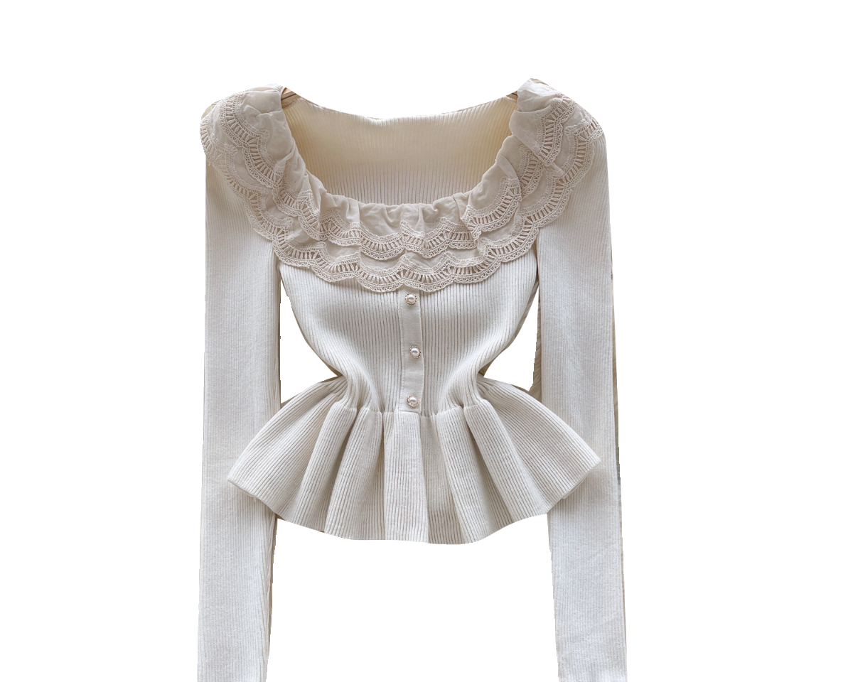 Sweetie Dantel Patchwork Volanlı Triko