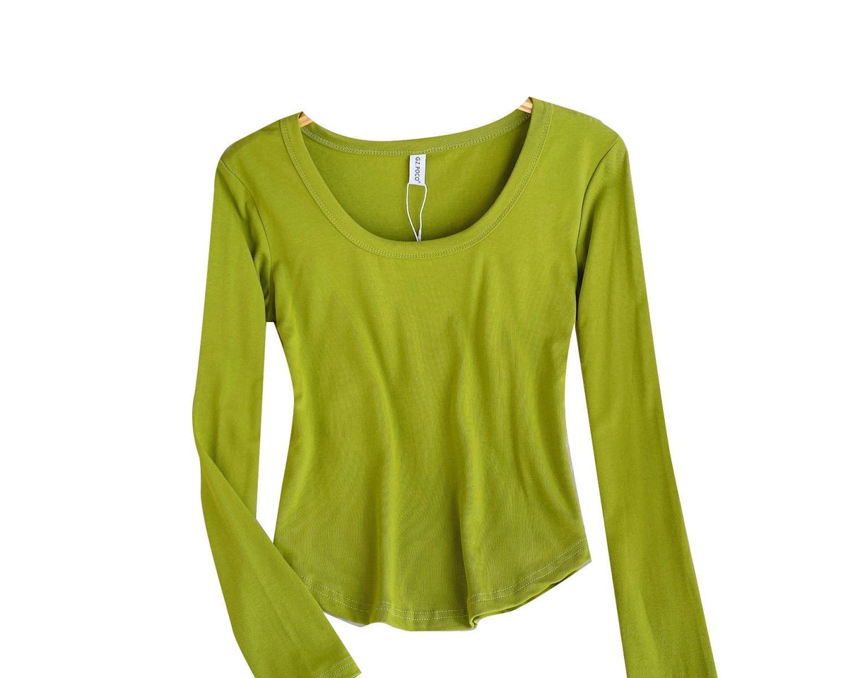 Basit Tasarım Şeker Renk T-Shirt