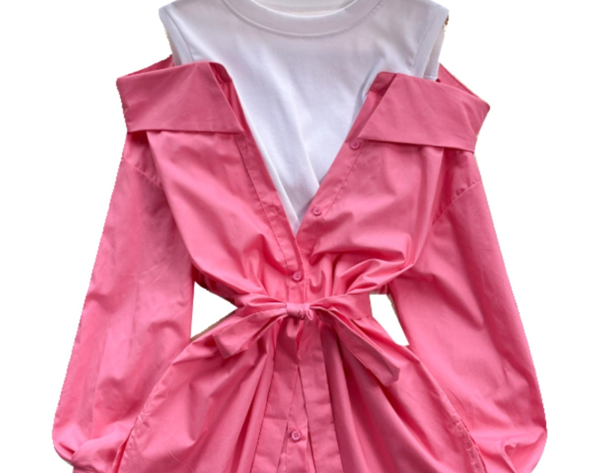 Niş Yapay İki Parça Patchwork Üst