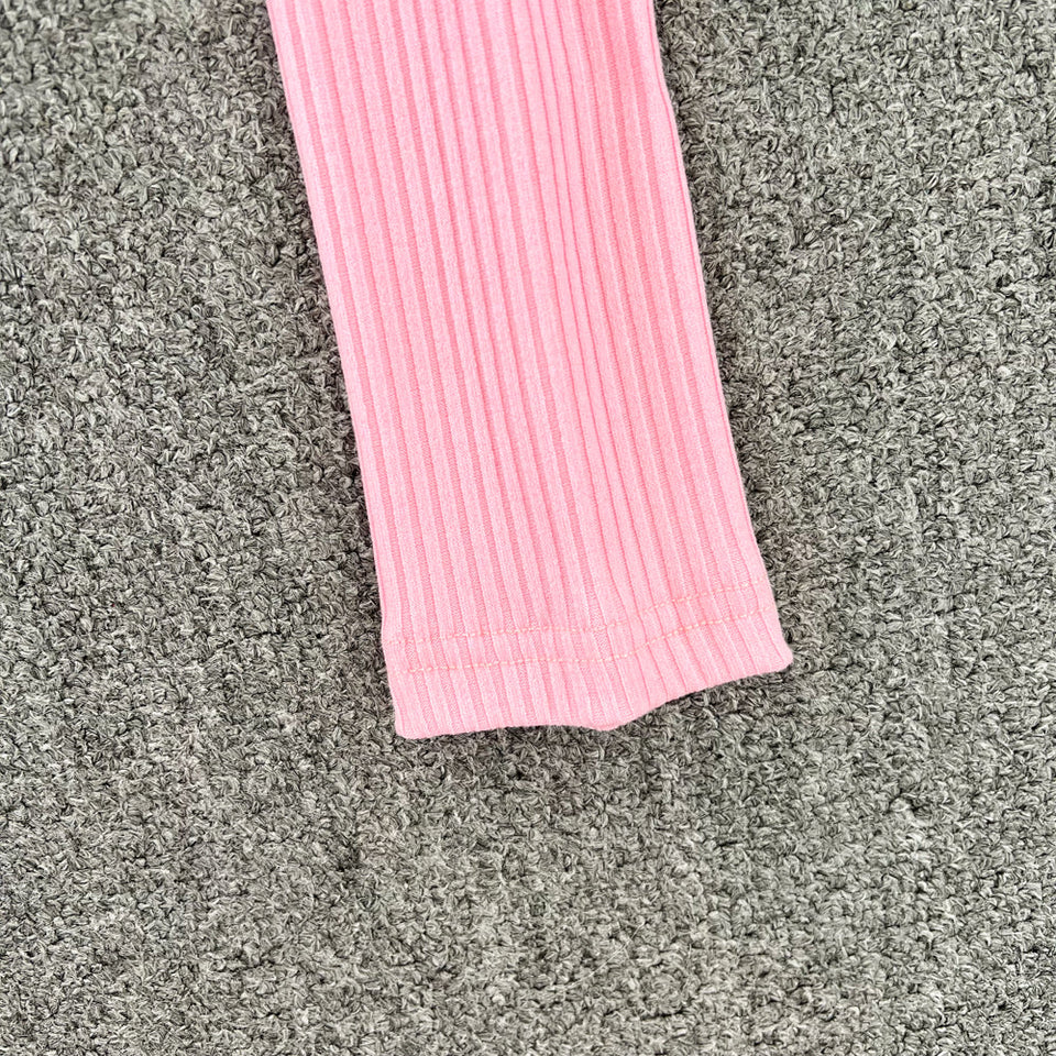 Pembe 3D Çiçekli Tek Omuz Tişört