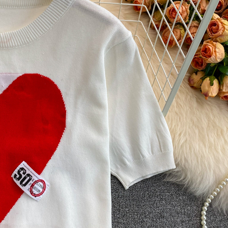 Aşk Buz İpeği Kısa Kol T-Shirt