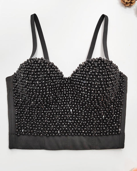 Bellachicha-Kısa Şekillendiren Balık Sırtı Üst Boncuk Taşıyıcı Yelek