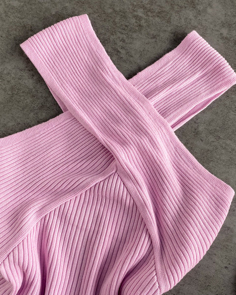 Kolsuz Çapraz Halter Triko Üst