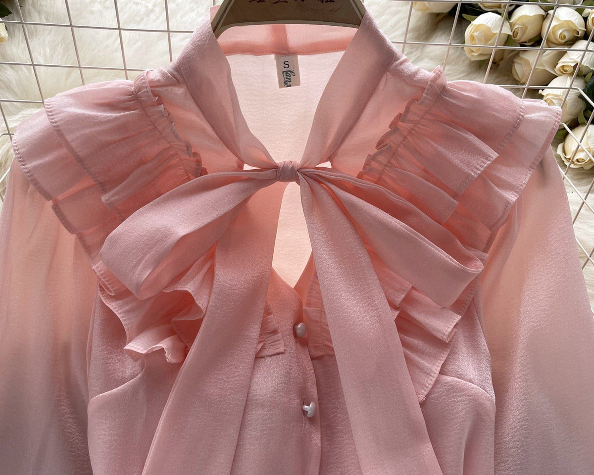 Parlayan Plise Fiyonklu Gömlek