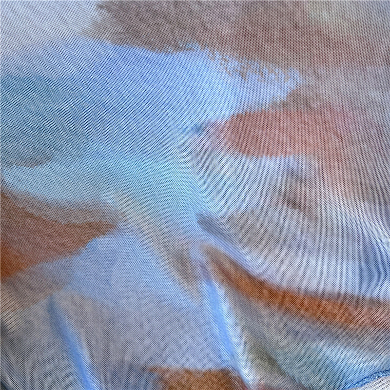 Tie-Dye İnce Güneş Yanığı Koruma T-Shirt