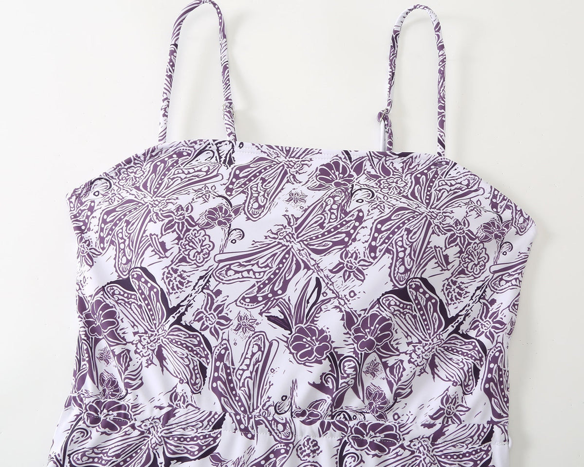 Çiçekli Mayo ve Dantel Detaylı Önlük Etek