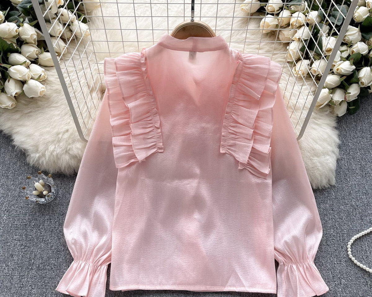 Parlayan Plise Fiyonklu Gömlek