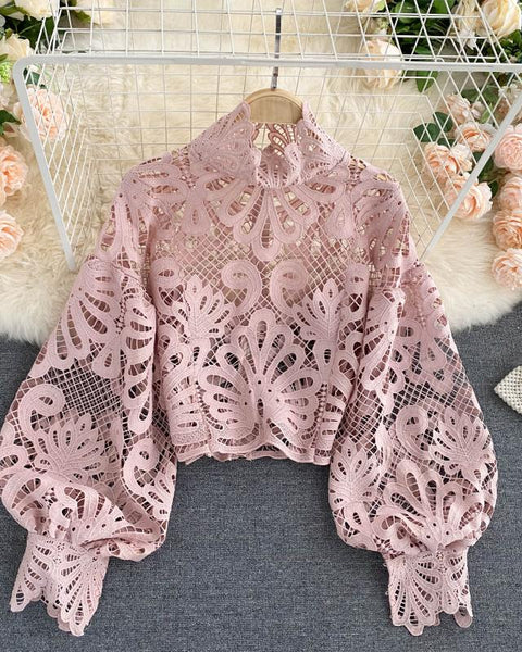 Dantel Boşluklu Sonbahar Her Şeye Uygun Bluz