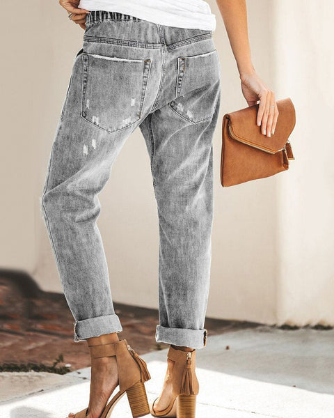 Bexley | Elastik Bel ile Kadınlar için Modaya Uygun Kot Pantolon