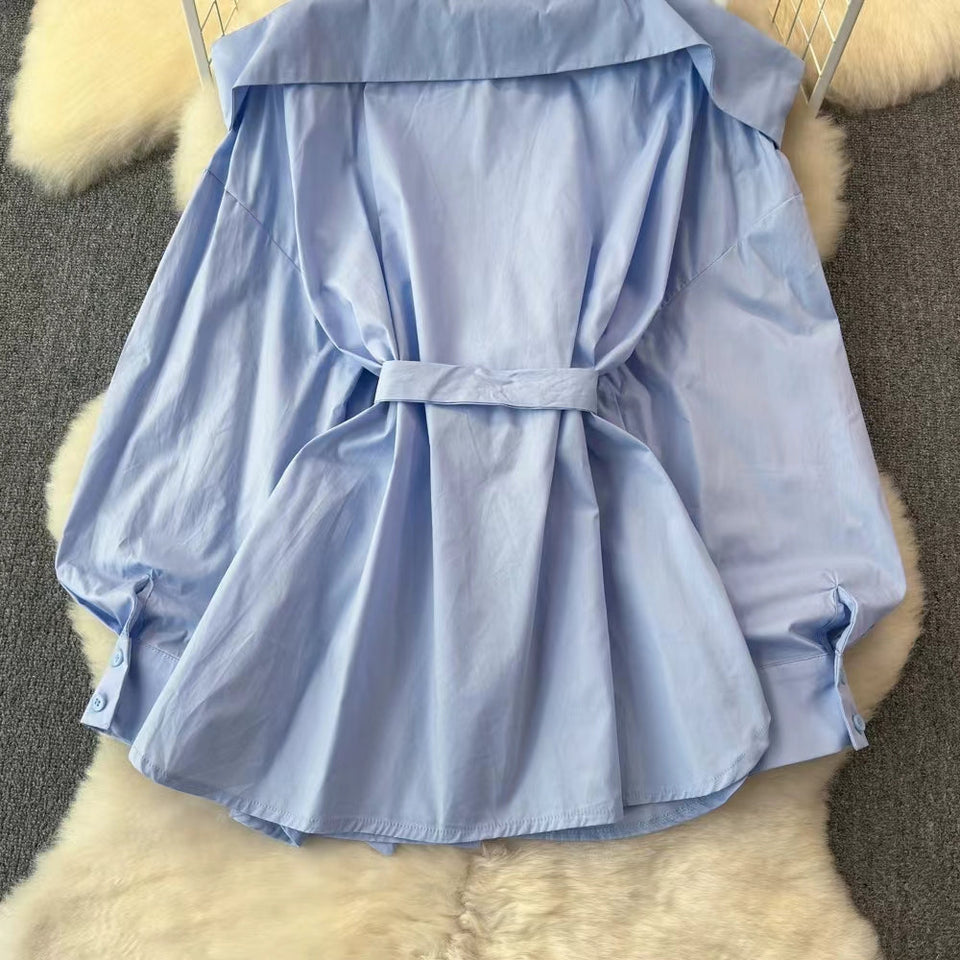 Niş Yapay İki Parça Patchwork Üst