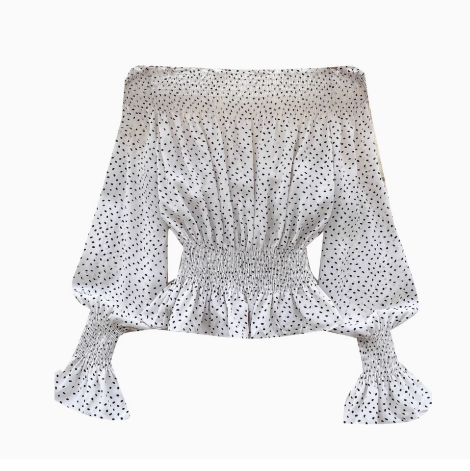 Tek Omuzlu Puantiye Elastik Üst