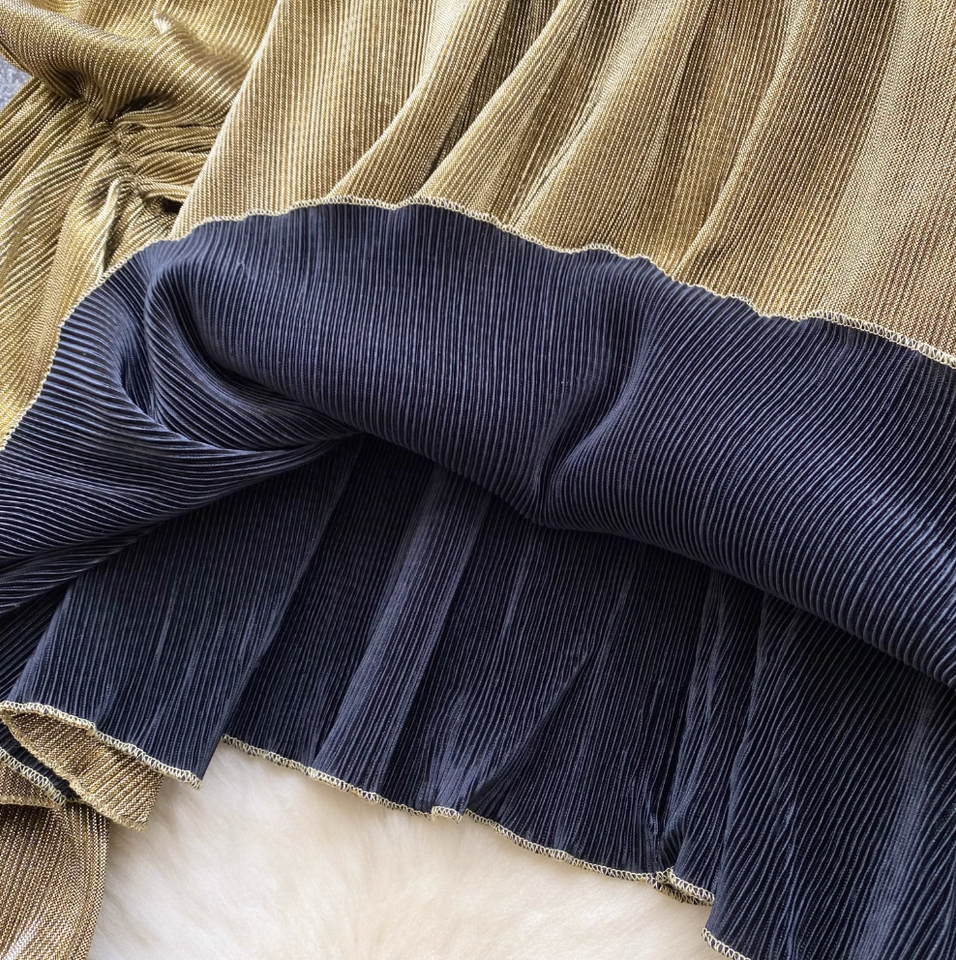 Choker ile Metal Renk Off-shoulder Gömlek