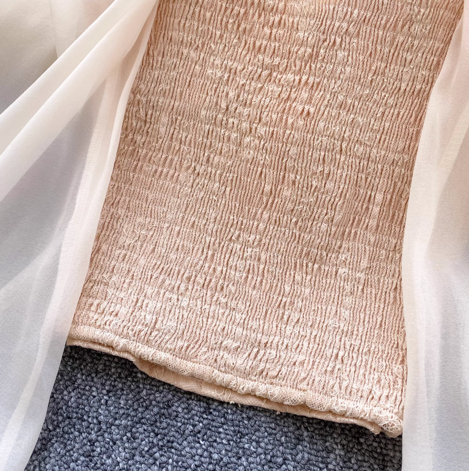 Dantel Patchwork Üstü ile File Choker