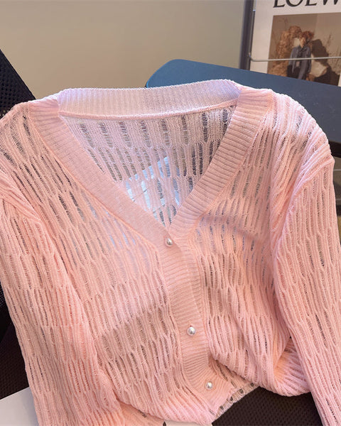 Buz İpeği Güneş Koruma Örgü Hırka