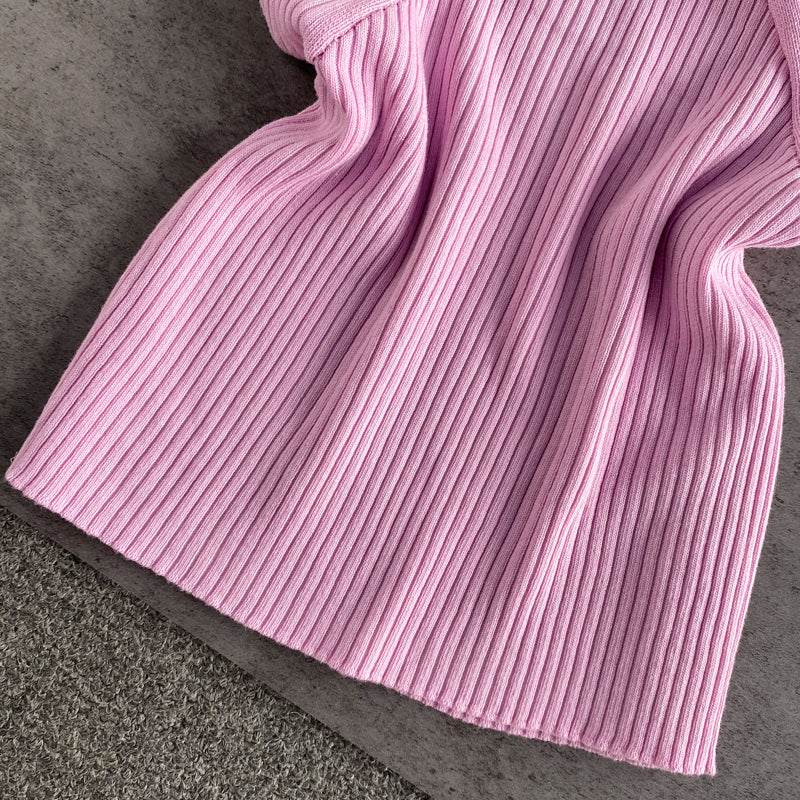 Kolsuz Çapraz Halter Triko Üst