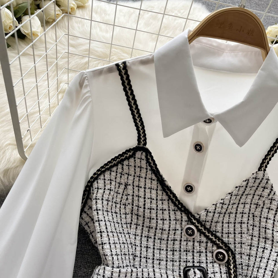 Çizgili Panelli Uzun Kollu Gömlek