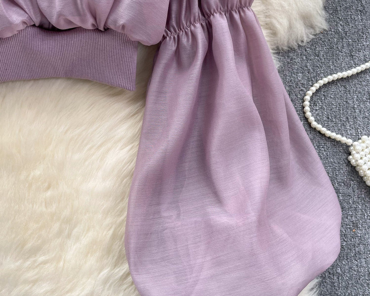 Seksiy Off-shoulder Volanlı Şifon Bluz