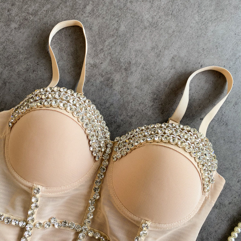 Boncuklu Diamante Yastıklı Toplama Korsesi