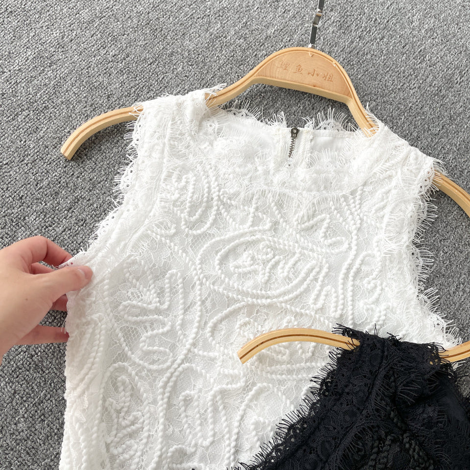 Fransız Vintage Dantel Yelek