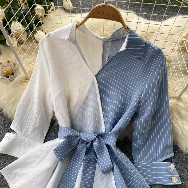 Çizgili Düzensiz Lotus Yaprağı Salıncak Dantel Üst