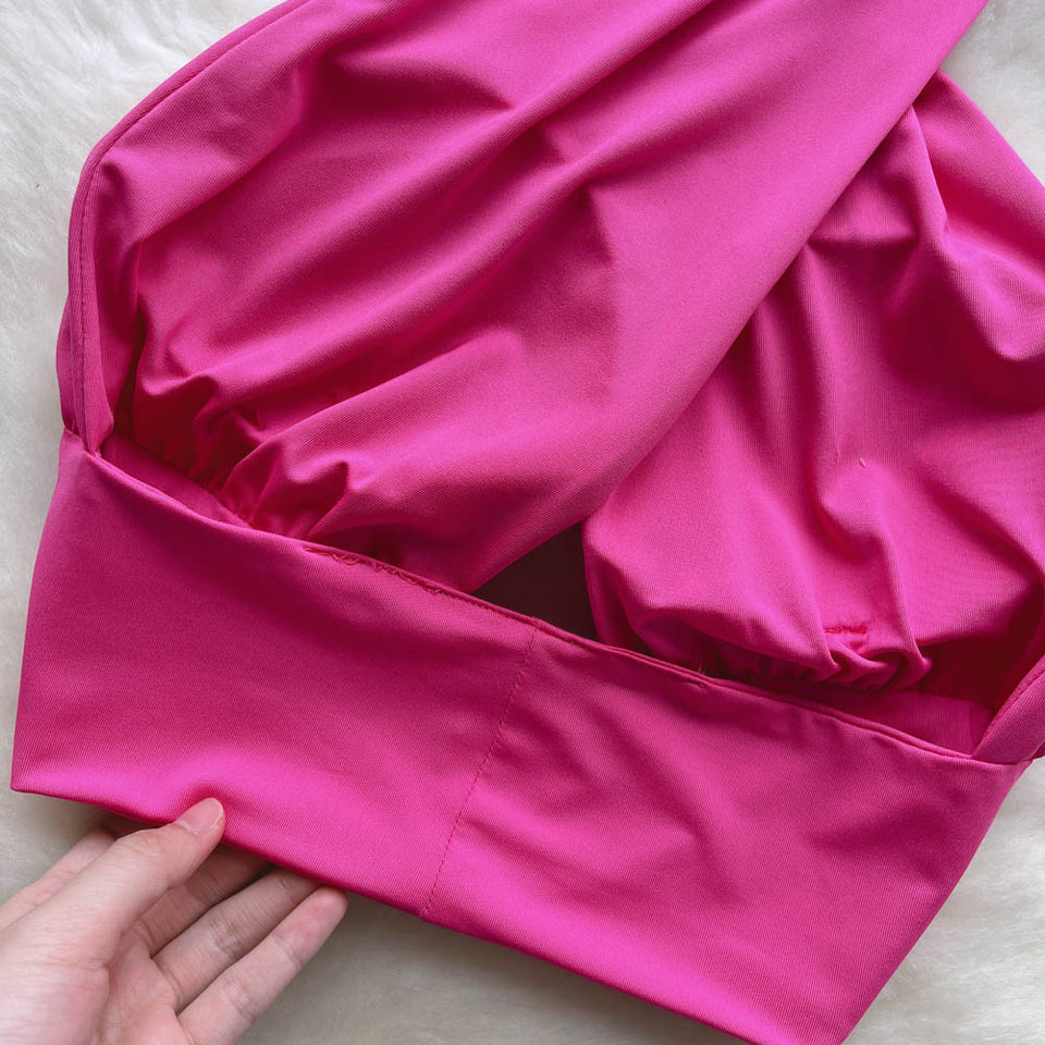 Şık Sırt Açık Çapraz Halter Üst