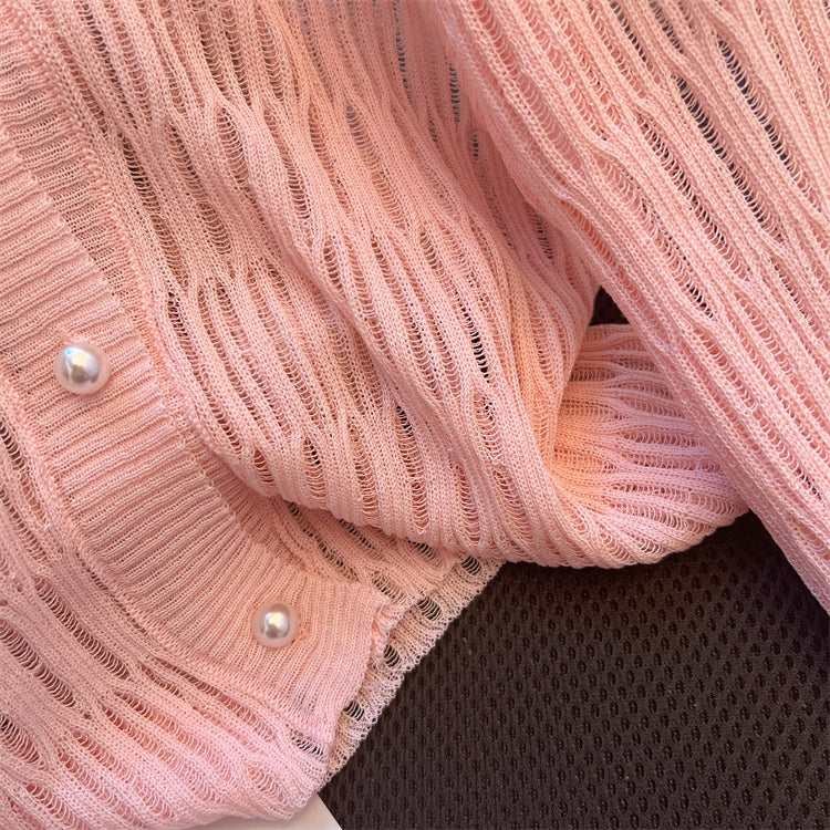 Buz İpeği Güneş Koruma Örgü Hırka