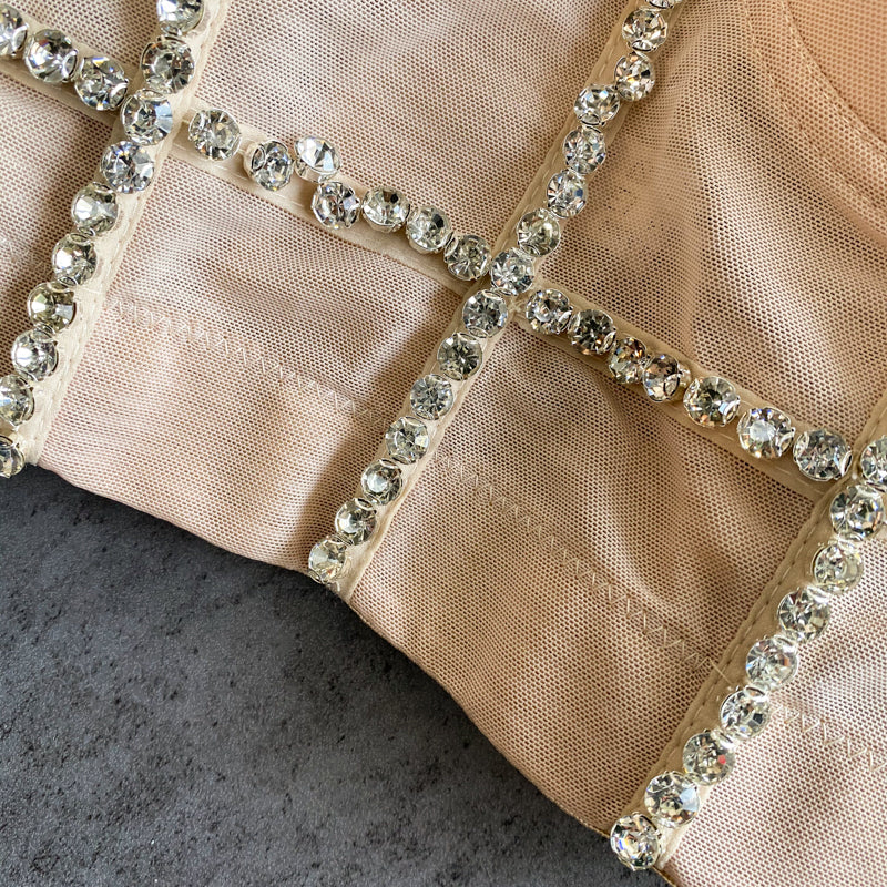 Boncuklu Diamante Yastıklı Toplama Korsesi