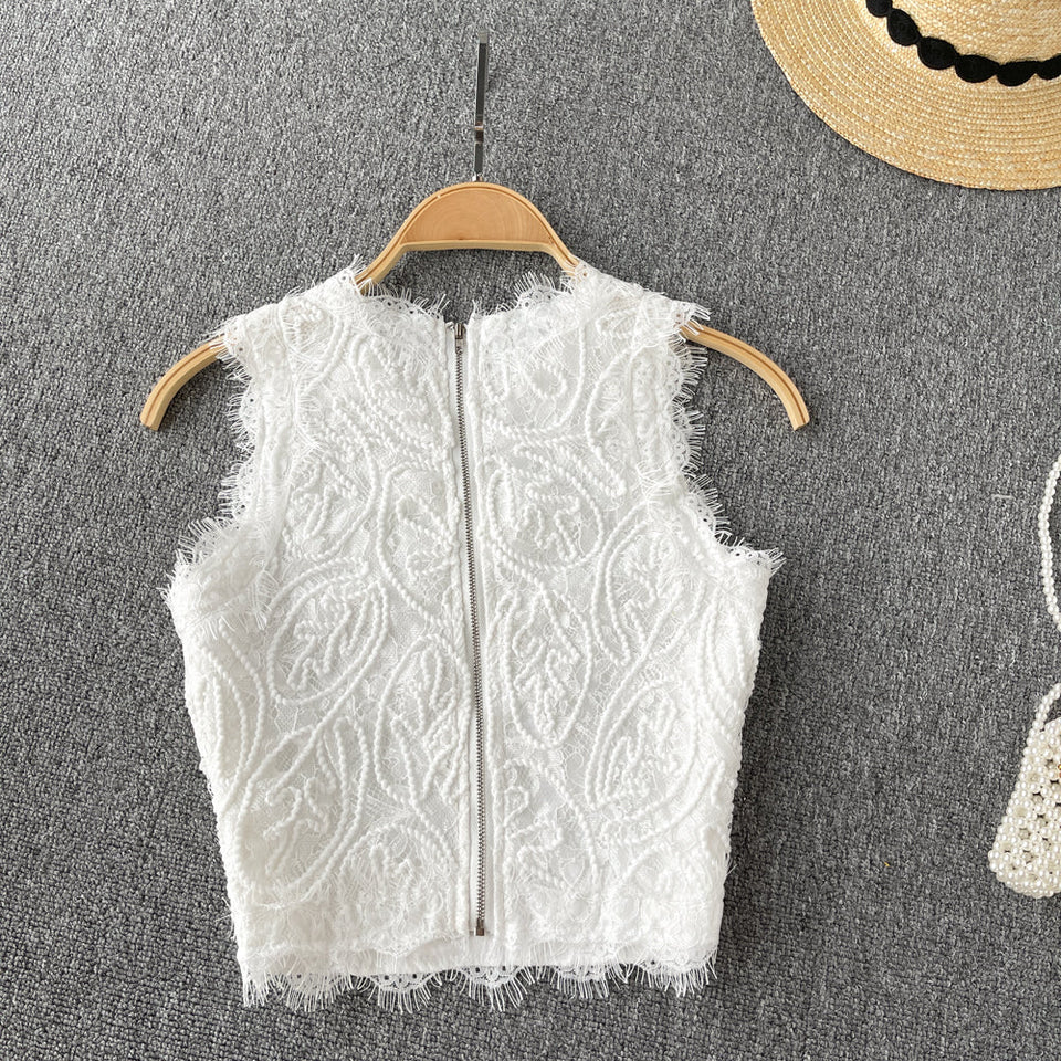 Fransız Vintage Dantel Yelek