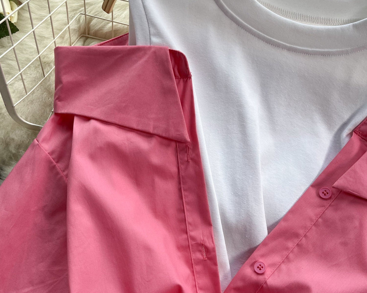 Niş Yapay İki Parça Patchwork Üst