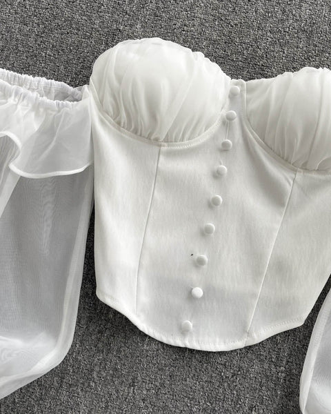 Askısız Şifon Uzun Kollu Üst