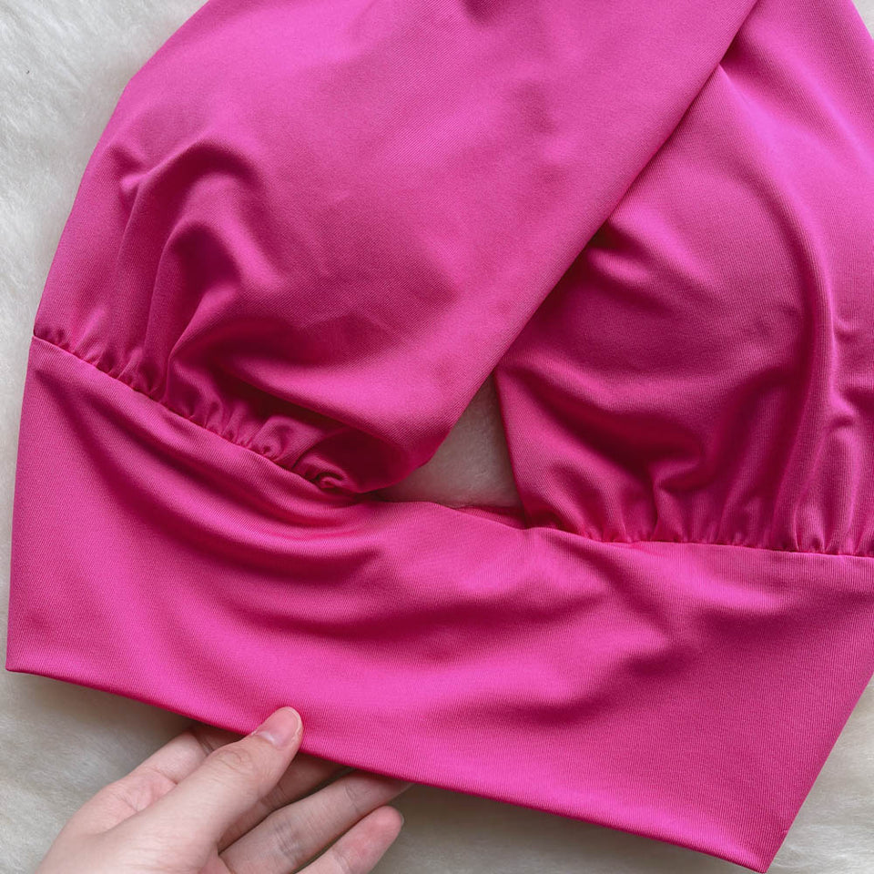 Şık Sırt Açık Çapraz Halter Üst