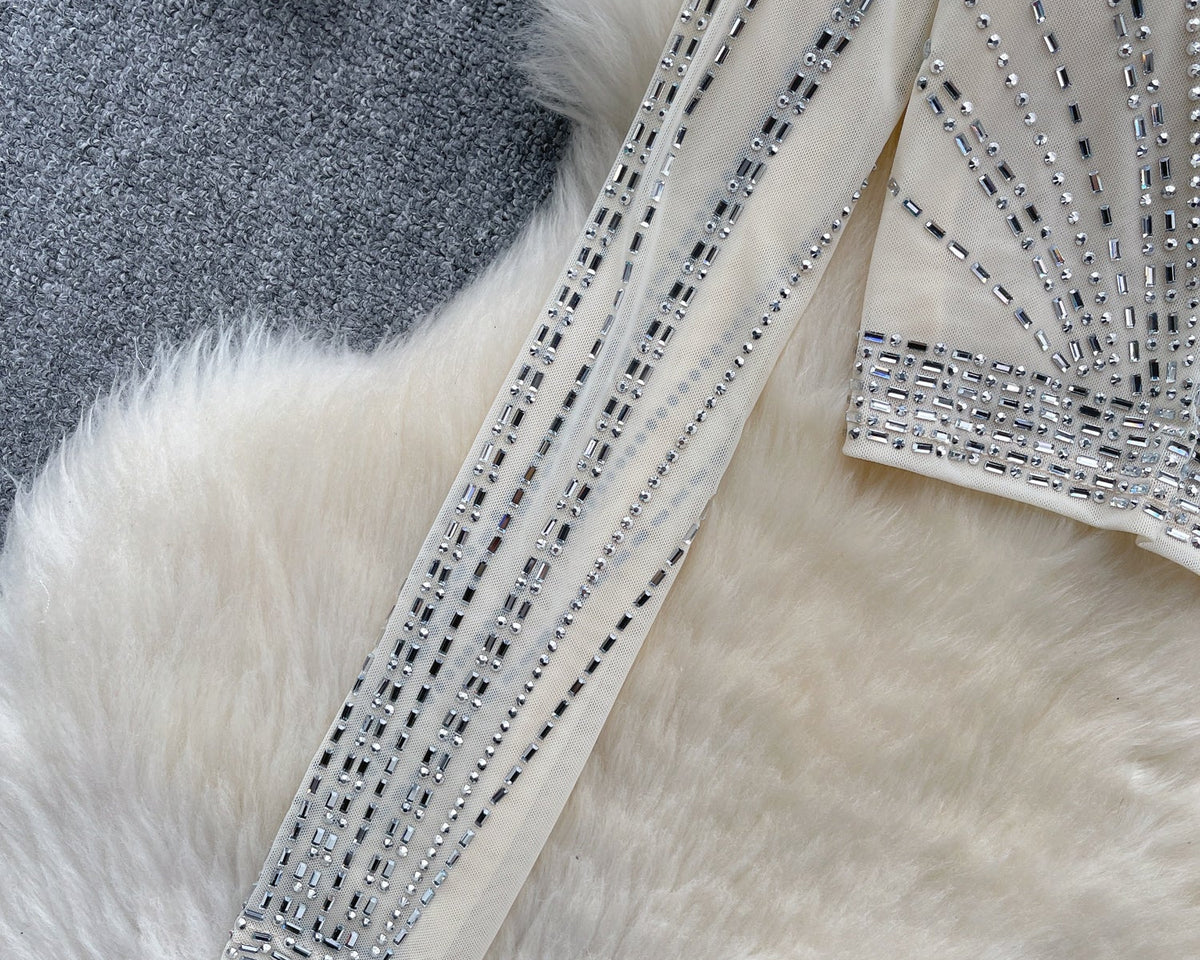 Boncuklu Şeffaf Alt Tişört