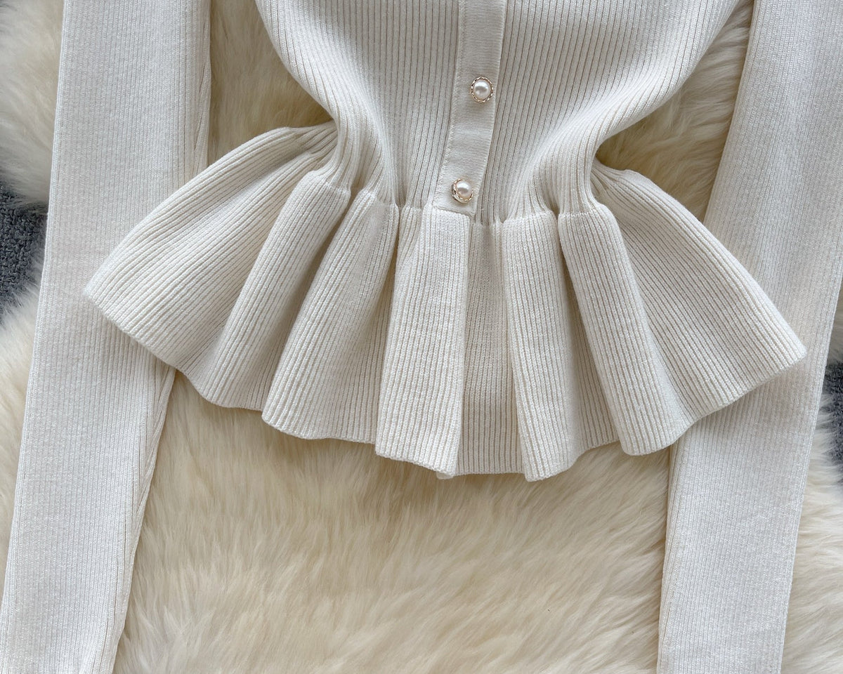 Sweetie Dantel Patchwork Volanlı Triko