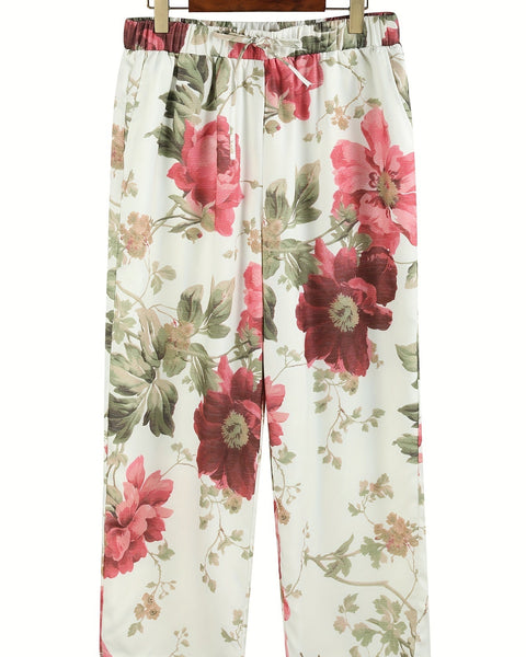 Çiçek Desenli Yaz Pantolonu