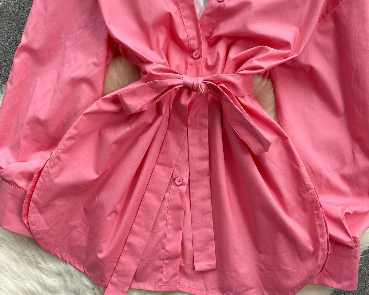 Niş Yapay İki Parça Patchwork Üst