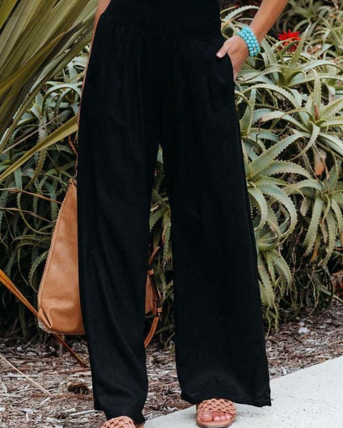 Angela | Yüksek bel kadın palazzo pantolon