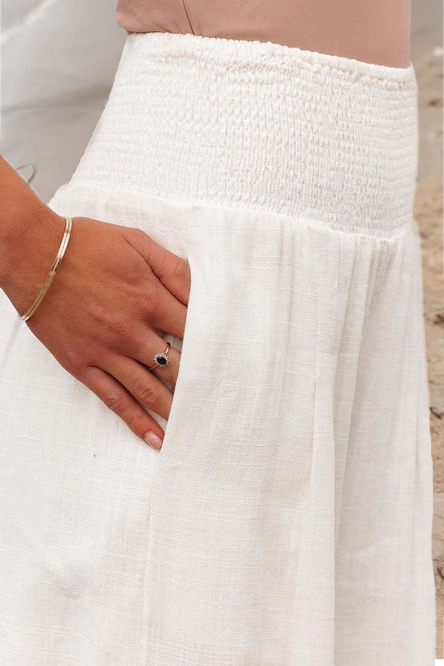 Angela | Yüksek bel kadın palazzo pantolon