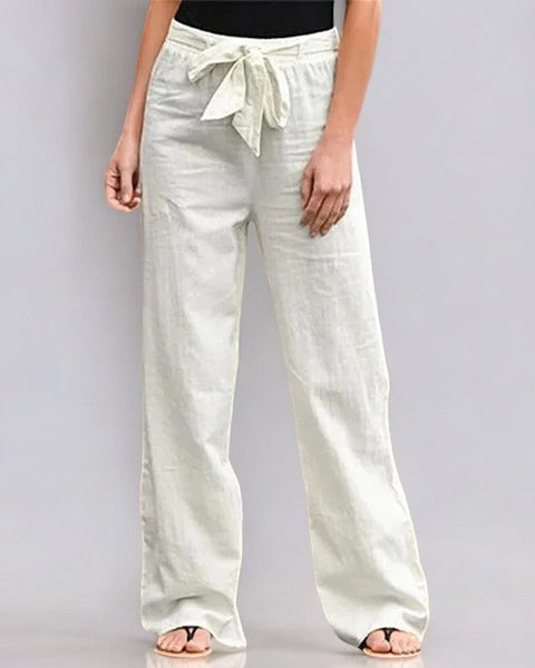 Astrid | Pamuk-Linenden Elastik Yaz Pantolonu