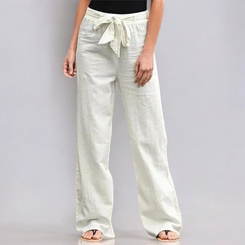 Astrid | Pamuk-Linenden Elastik Yaz Pantolonu